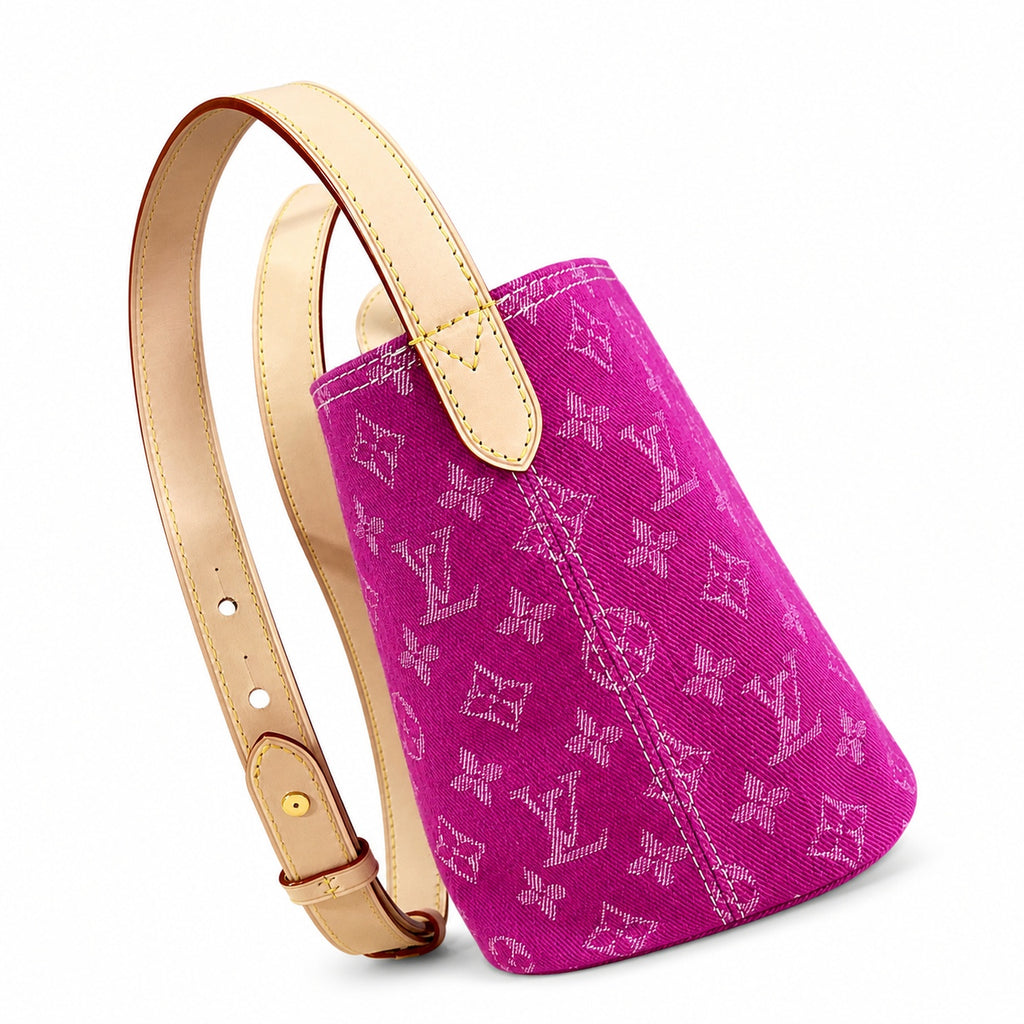 Louis Vuitton All In Denim Leather Red Handbag