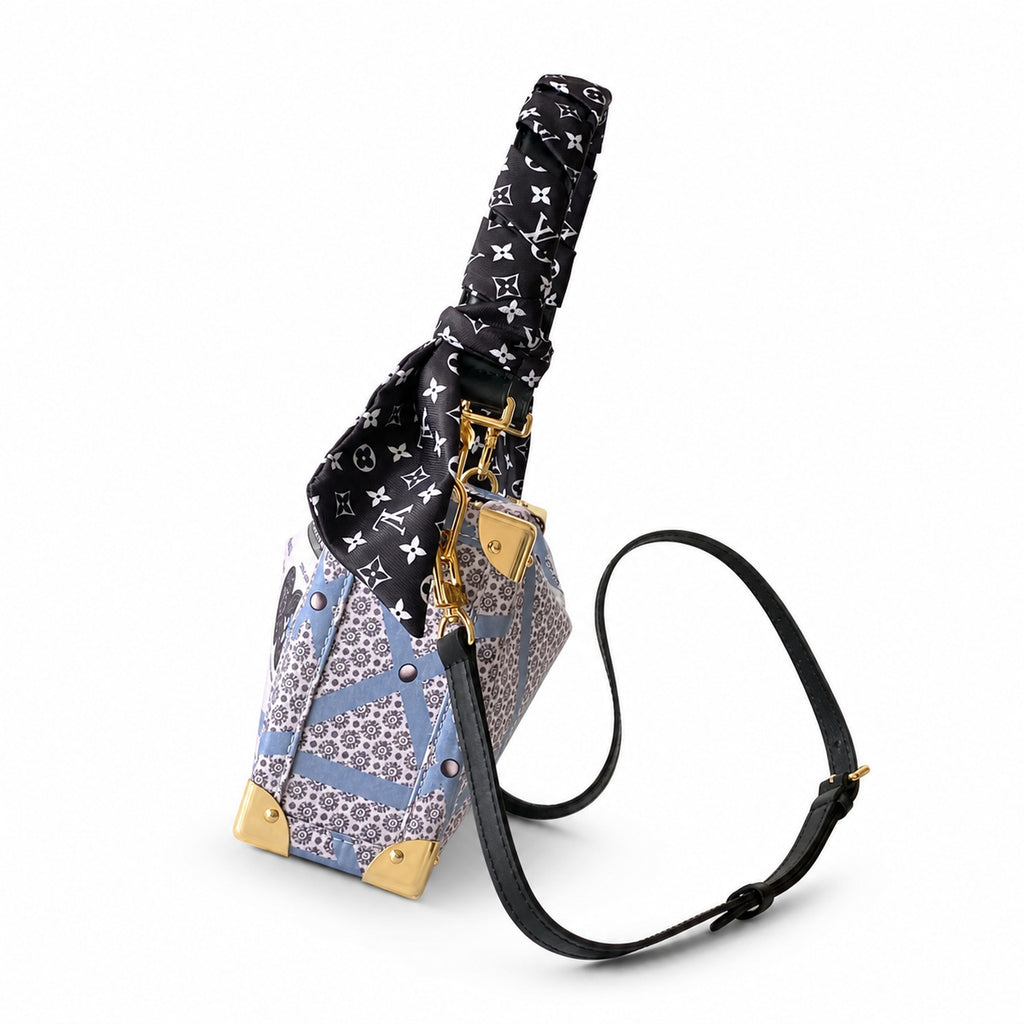 Louis Vuitton Side Trunk Medium Silk Handbag