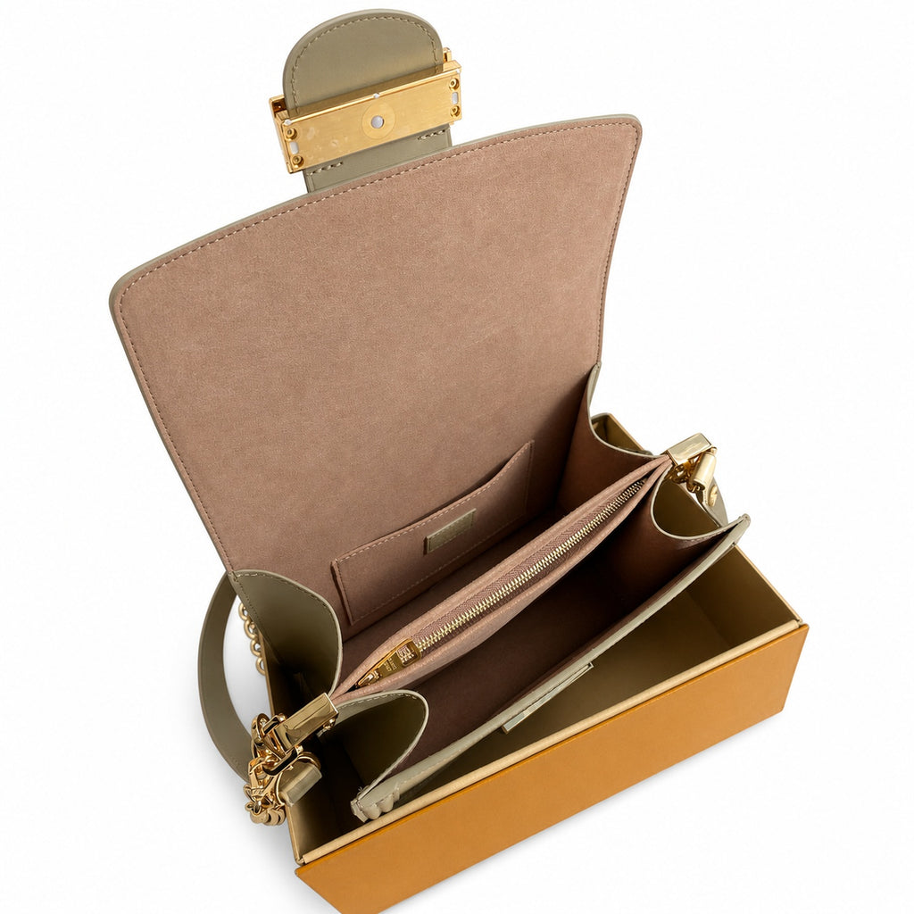Louis Vuitton Dauphine Medium Leather Khaki Handbag
