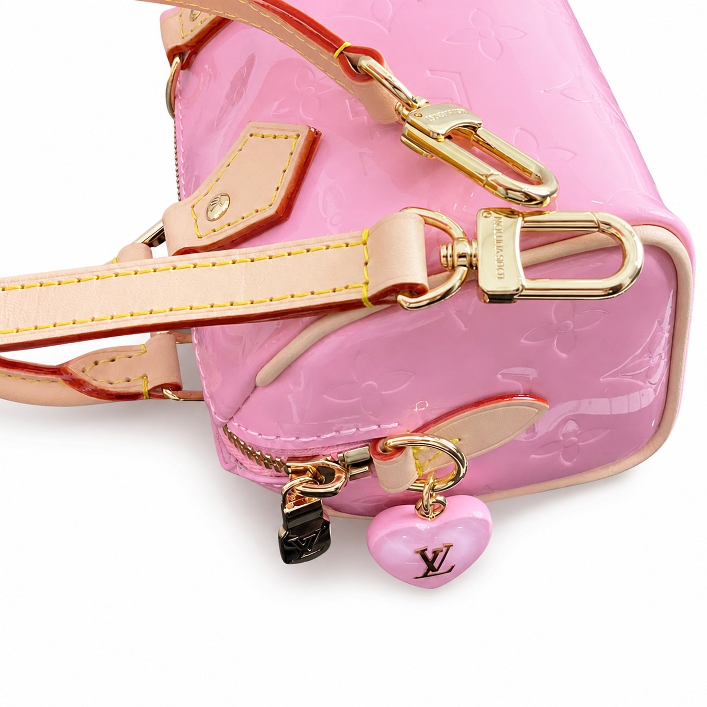 Louis Vuitton Speedy Leather Pink Handbag