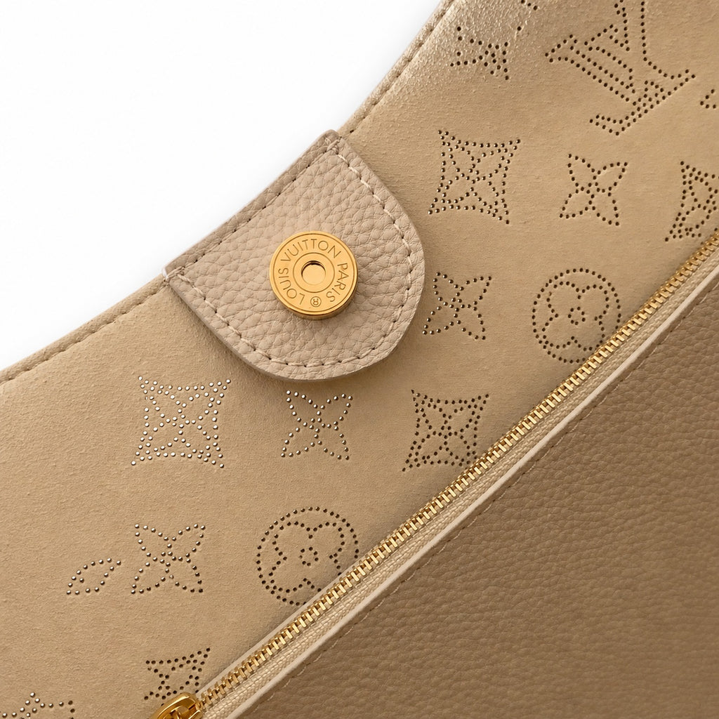 Louis Vuitton Leather Blue Gold Handbag