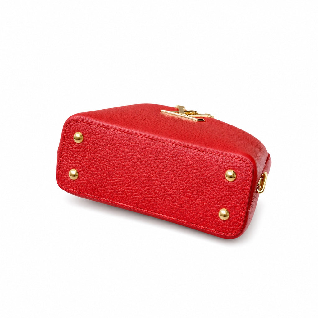 Louis Vuitton Capucines Mini Leather Red Handbag