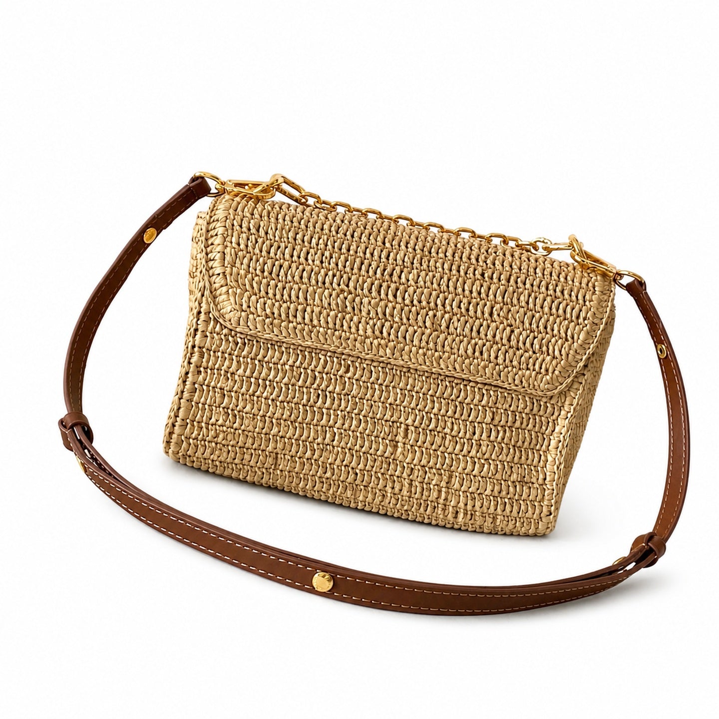 Louis Vuitton Twist Raffia Leather Handbag