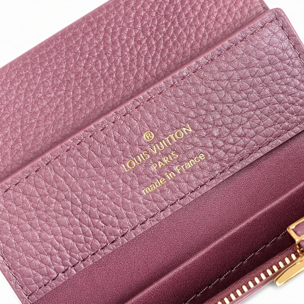 Louis Vuitton Capucines Mini Leather Burgundy Handbag
