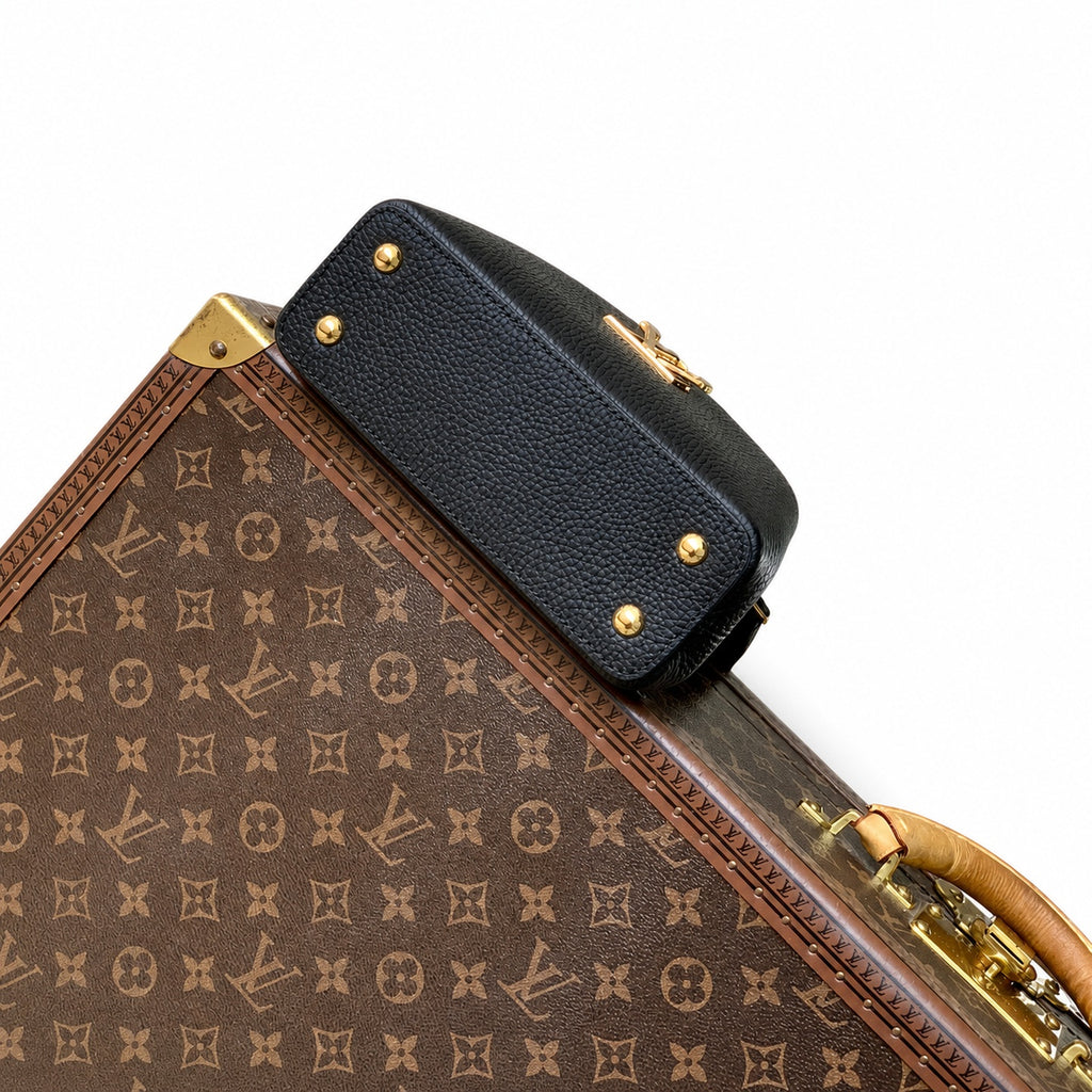 Louis Vuitton Capucines Mini Leather Black Handbag