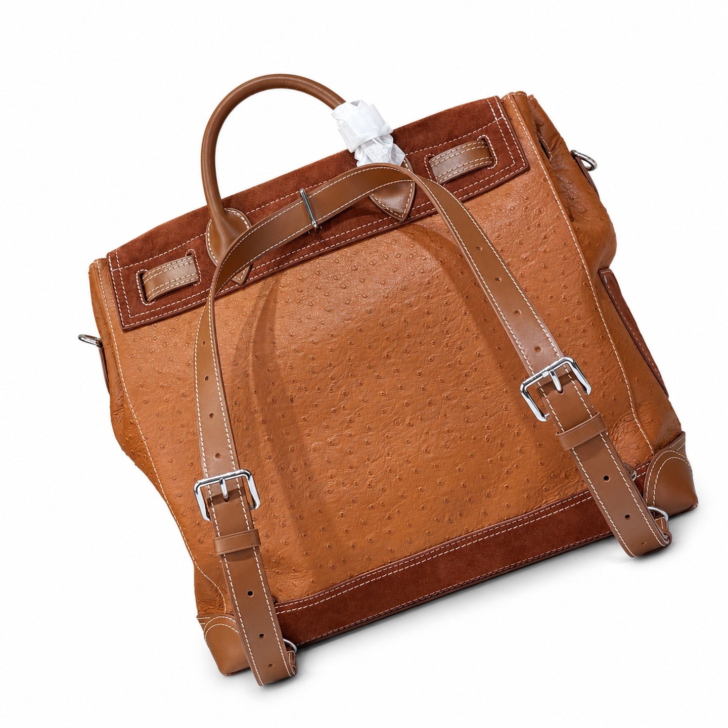 Louis Vuitton Suede Leather Brown Handbag