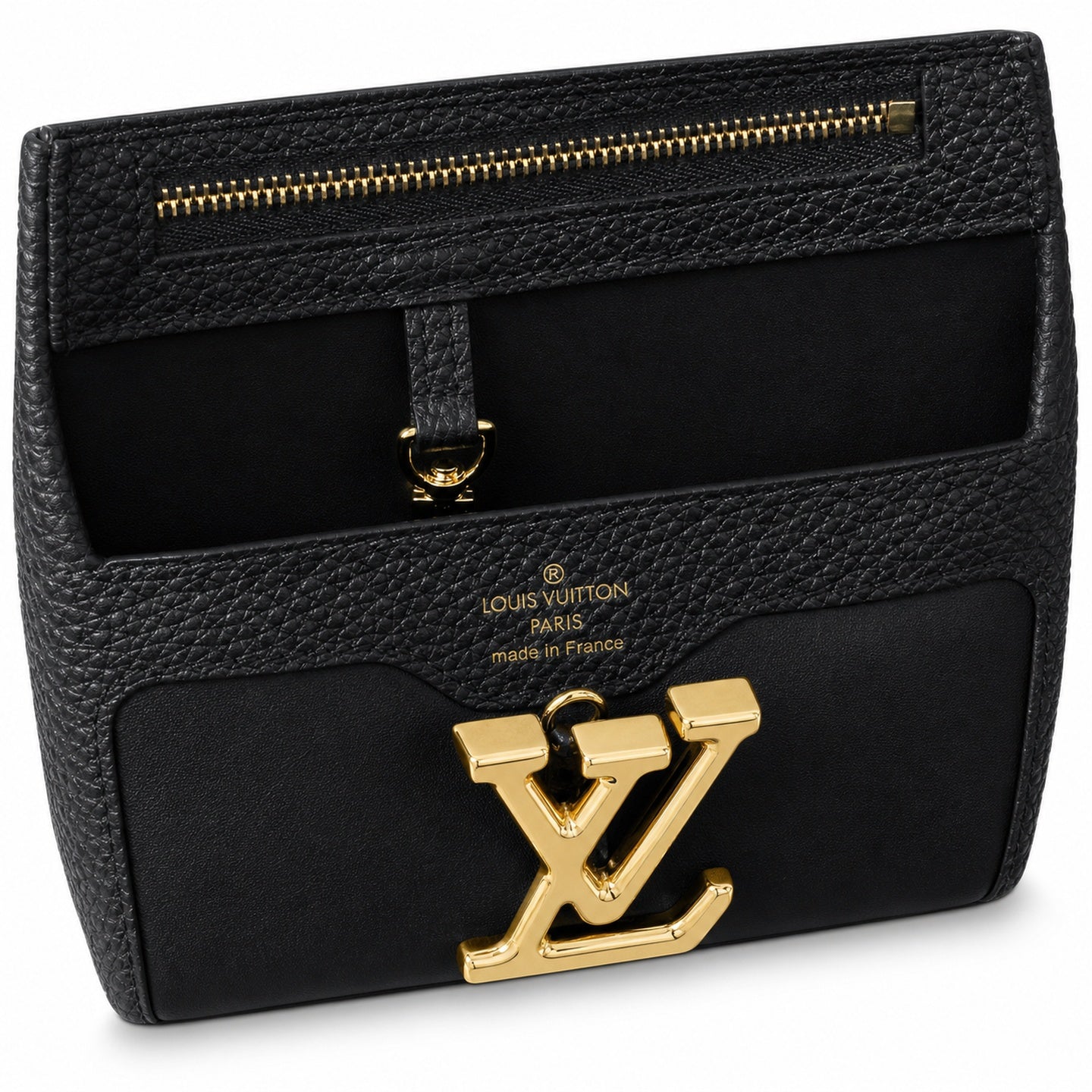 Louis Vuitton Capucines Leather Black Handbag