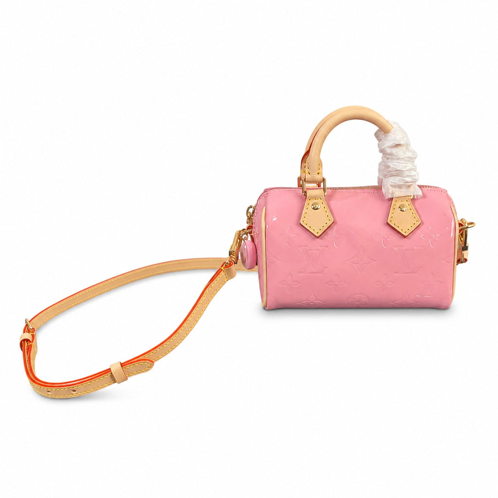 Louis Vuitton Speedy Leather Pink Handbag
