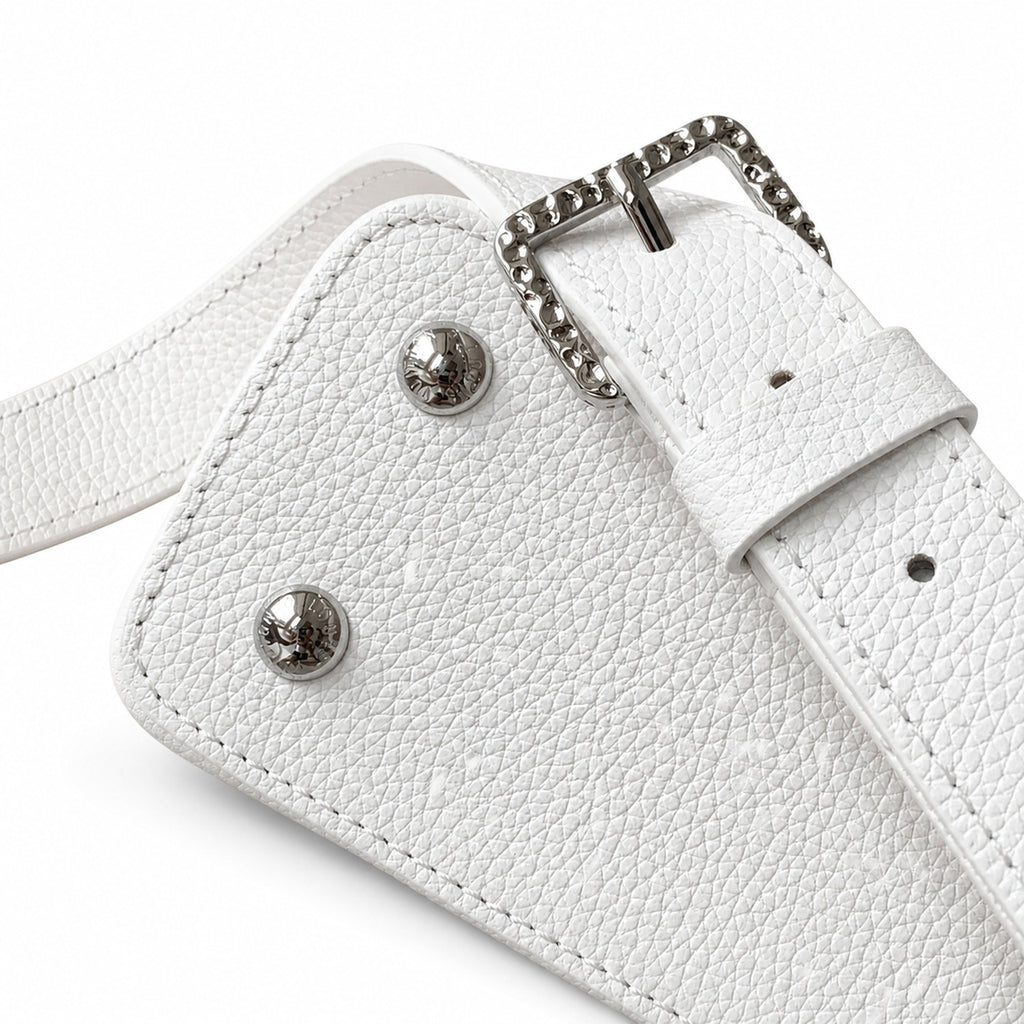Louis Vuitton Mini Leather White Silver Handbag