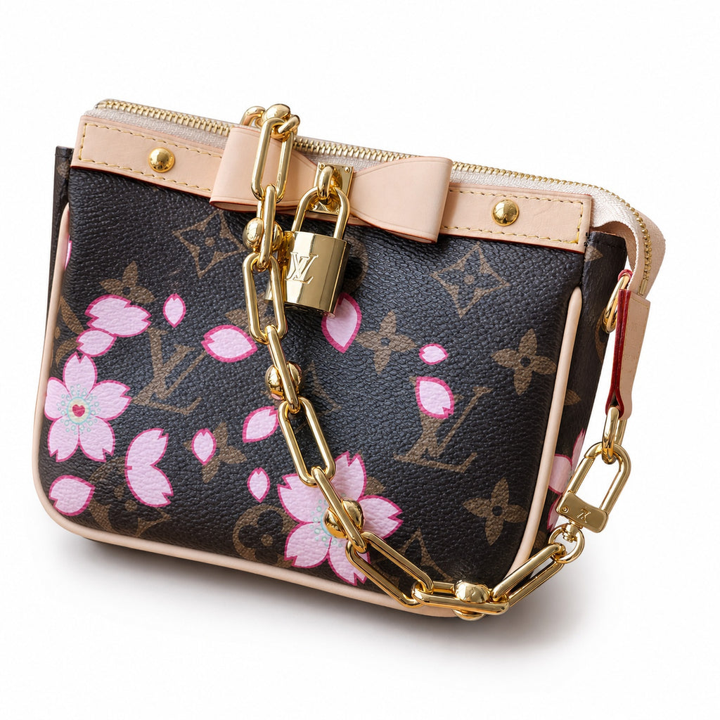 Louis Vuitton Takashi Murakami Canvas Leather Handbag