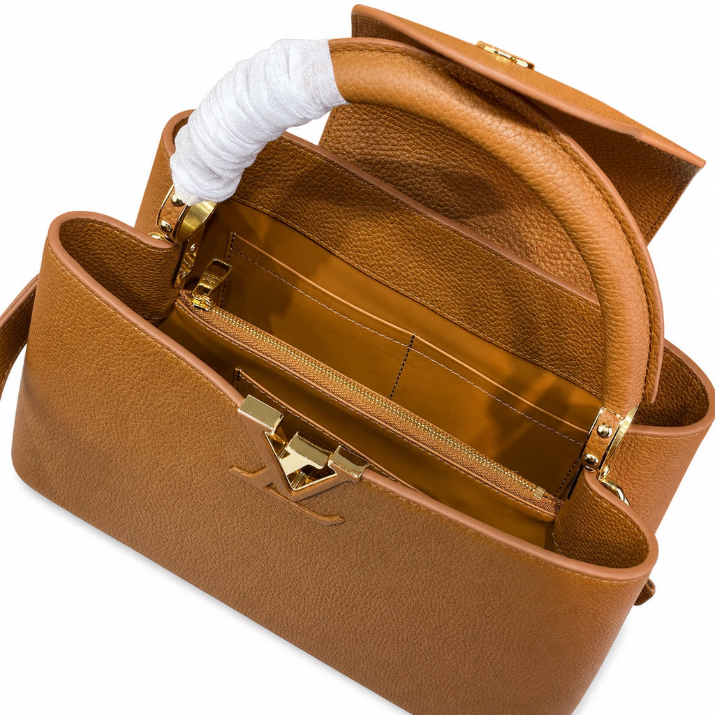 Louis Vuitton Capucines Medium Leather Brown Handbag