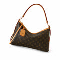 Louis Vuitton CarryAll Large Canvas Leather White Gold Handbag