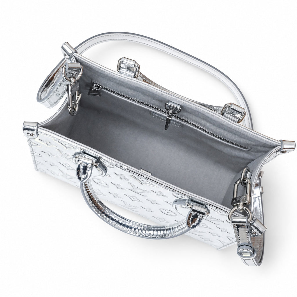 Louis Vuitton OnTheGo Small Canvas Silver Handbag