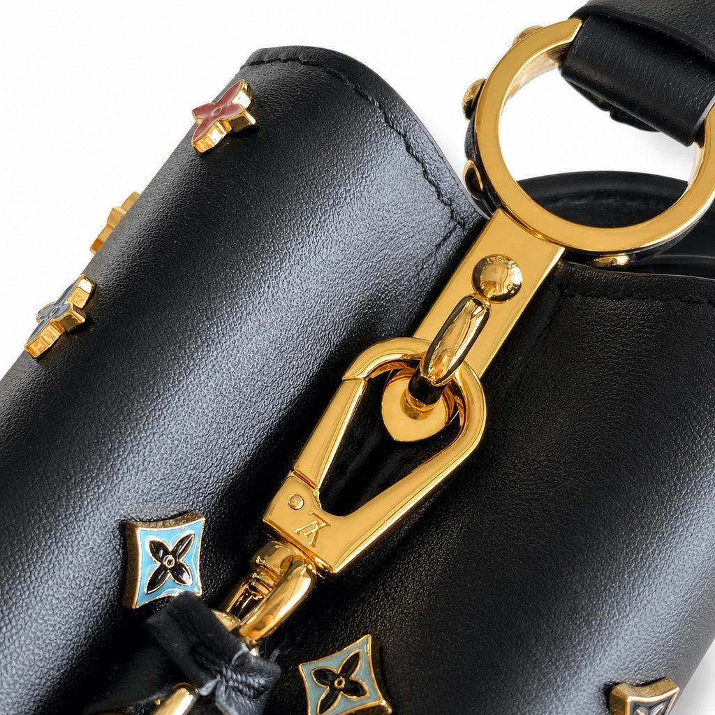 Louis Vuitton Takashi Murakami Leather Black White Handbag