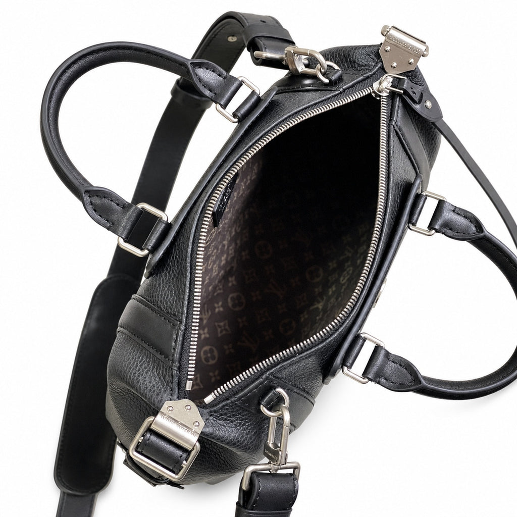 Louis Vuitton Small Leather Black White Handbag