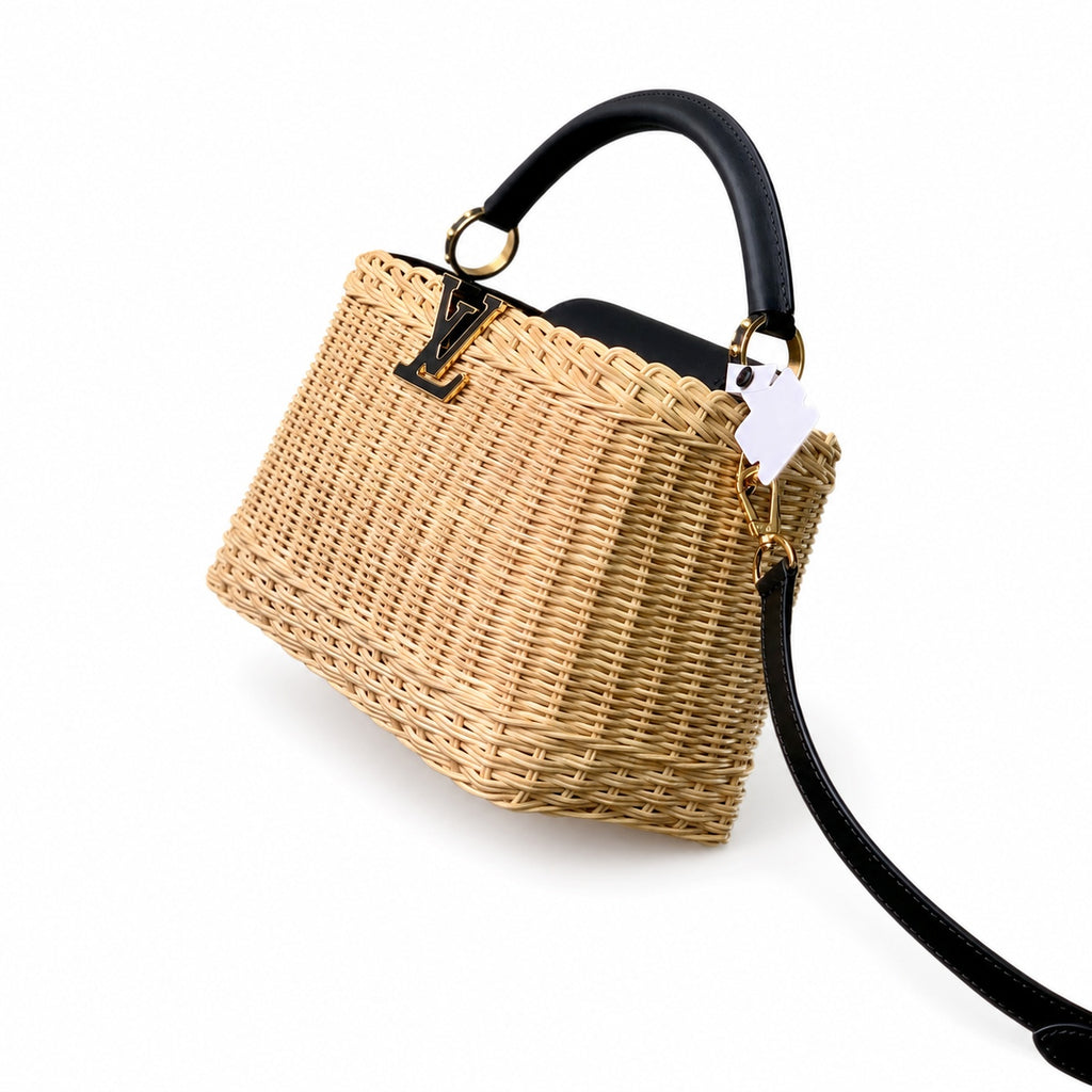 Louis Vuitton Capucines Small Black Handbag