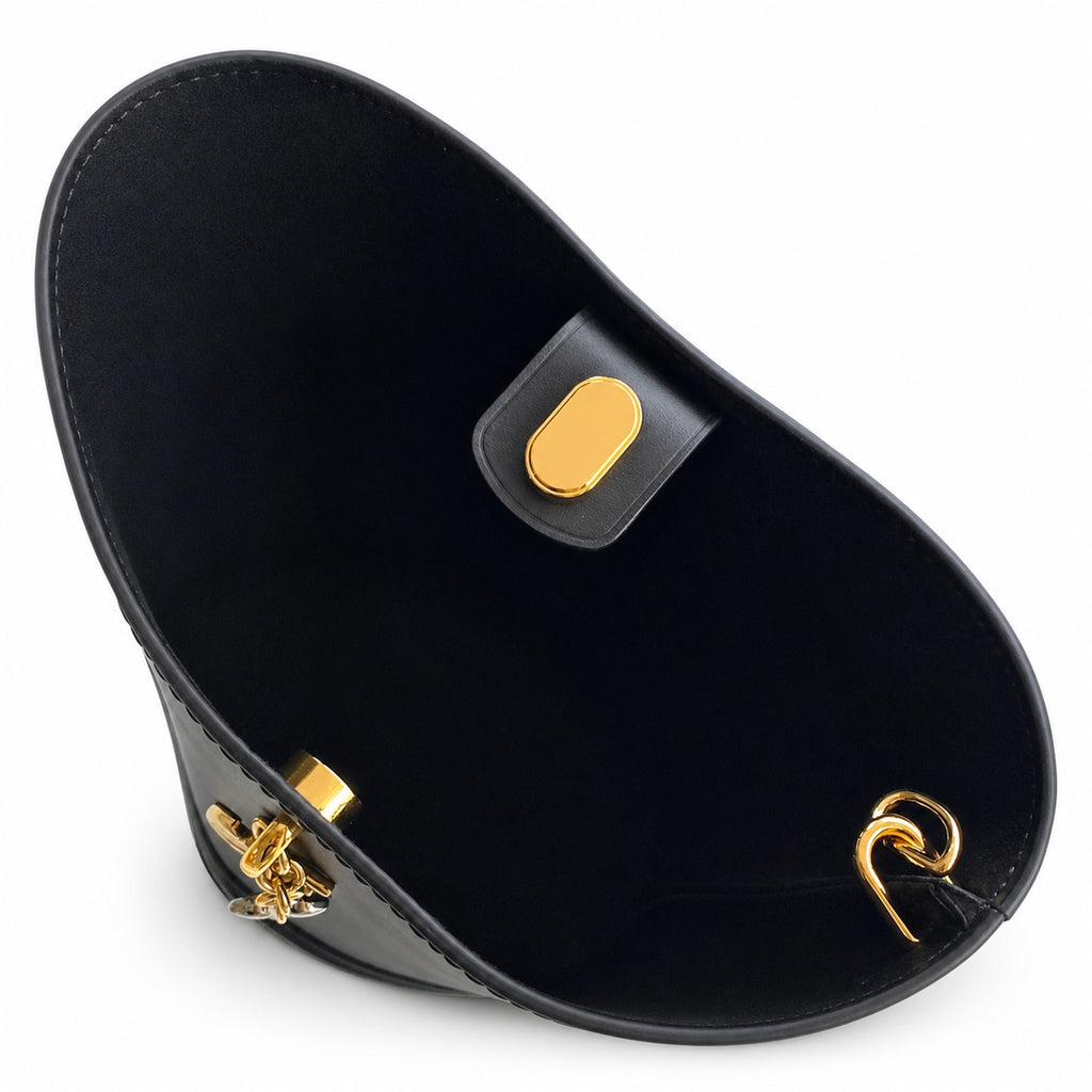 Louis Vuitton Mini Velvet Leather Black Gold Silver Handbag