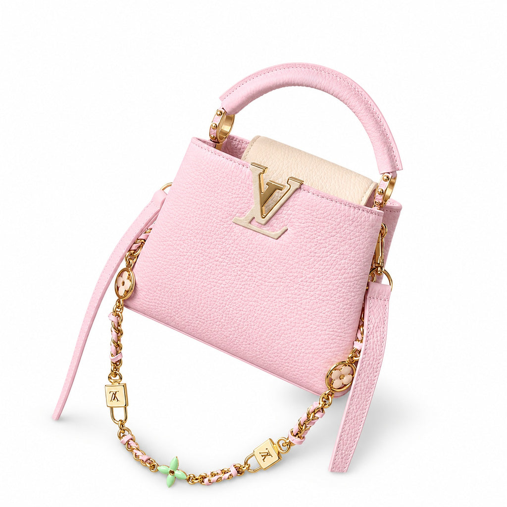 Louis Vuitton Capucines Mini Leather Pink Handbag