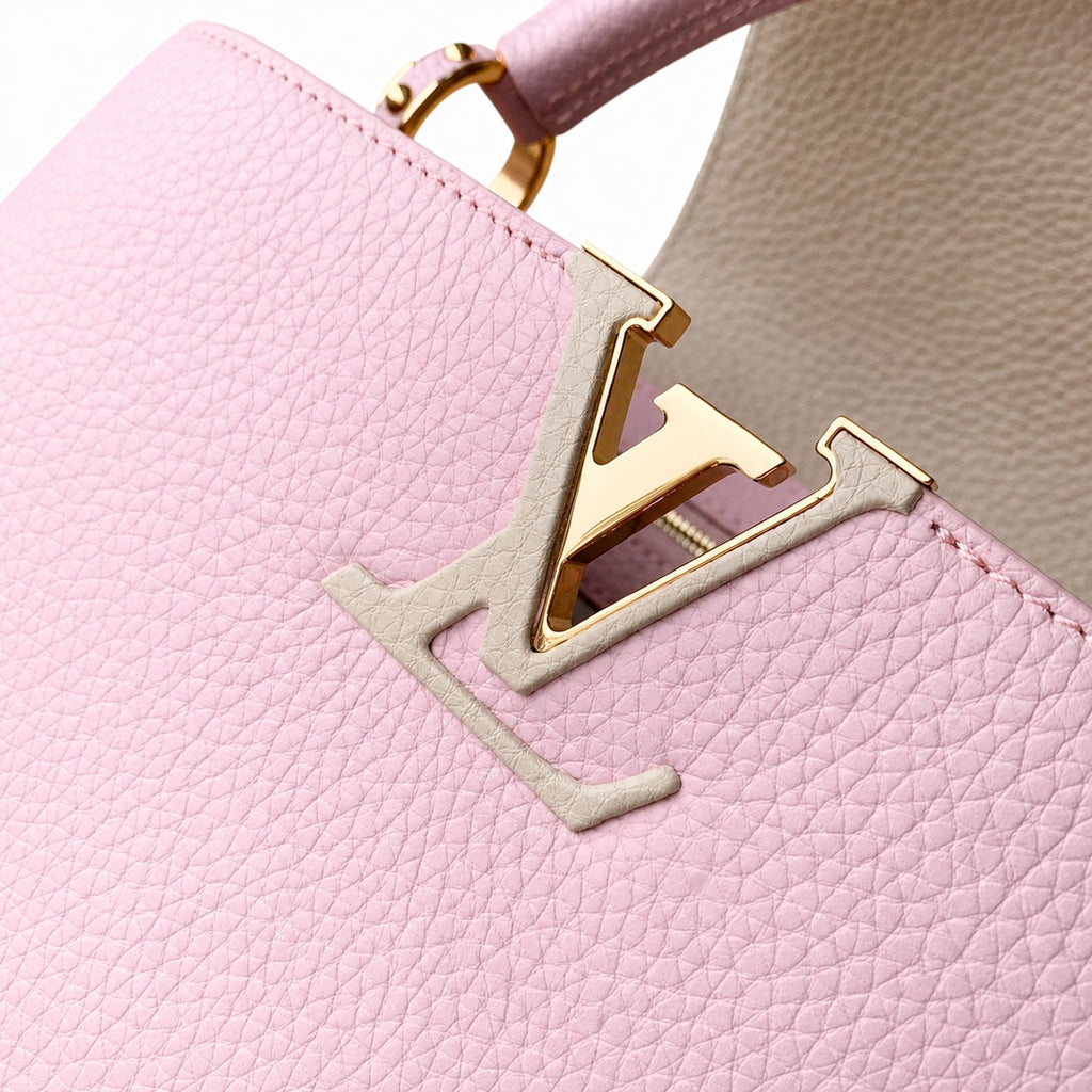 Louis Vuitton Capucines Medium Leather Pink Handbag