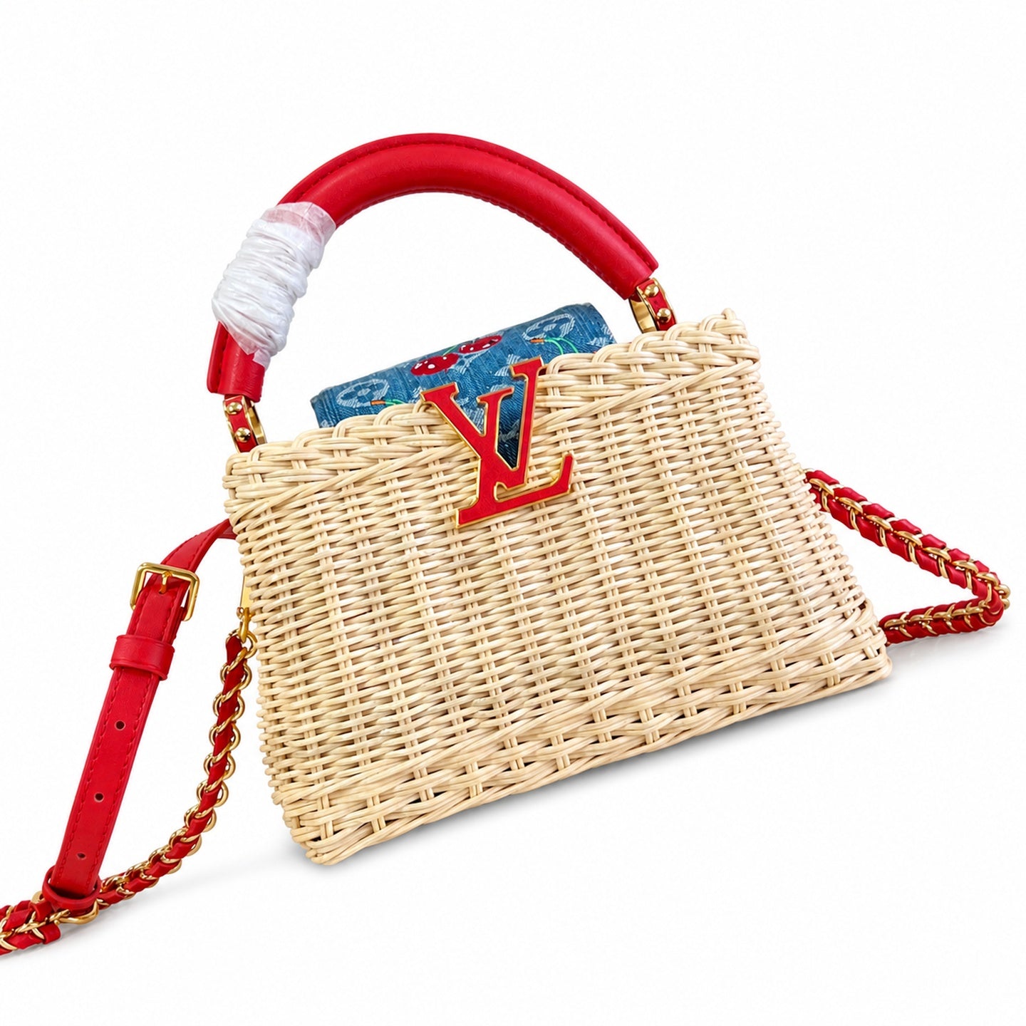 Louis Vuitton Capucines Takashi Murakami Mini Red Handbag
