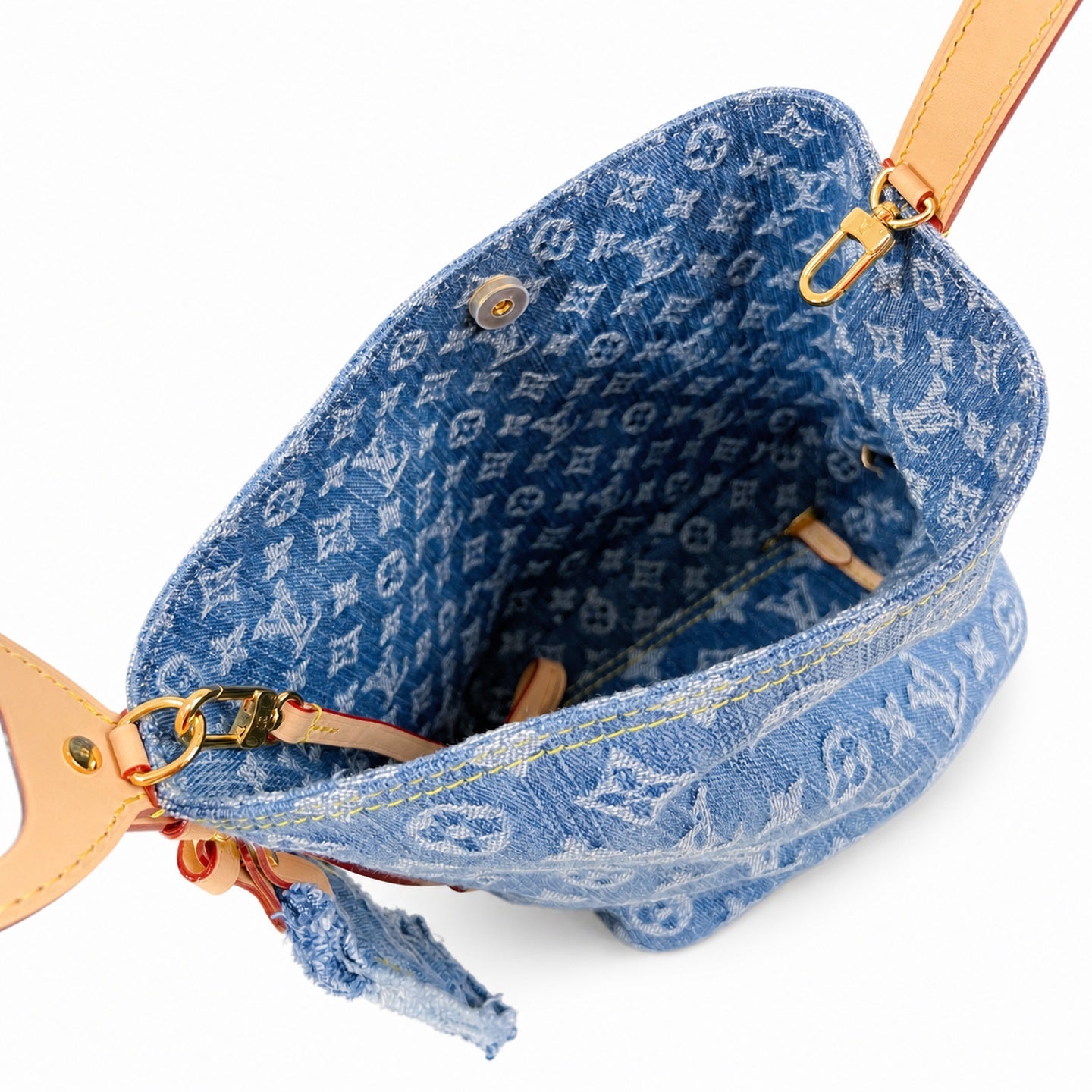 Louis Vuitton All In Denim Leather Handbag