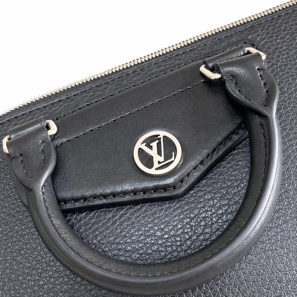 Louis Vuitton Small Leather Black White Handbag