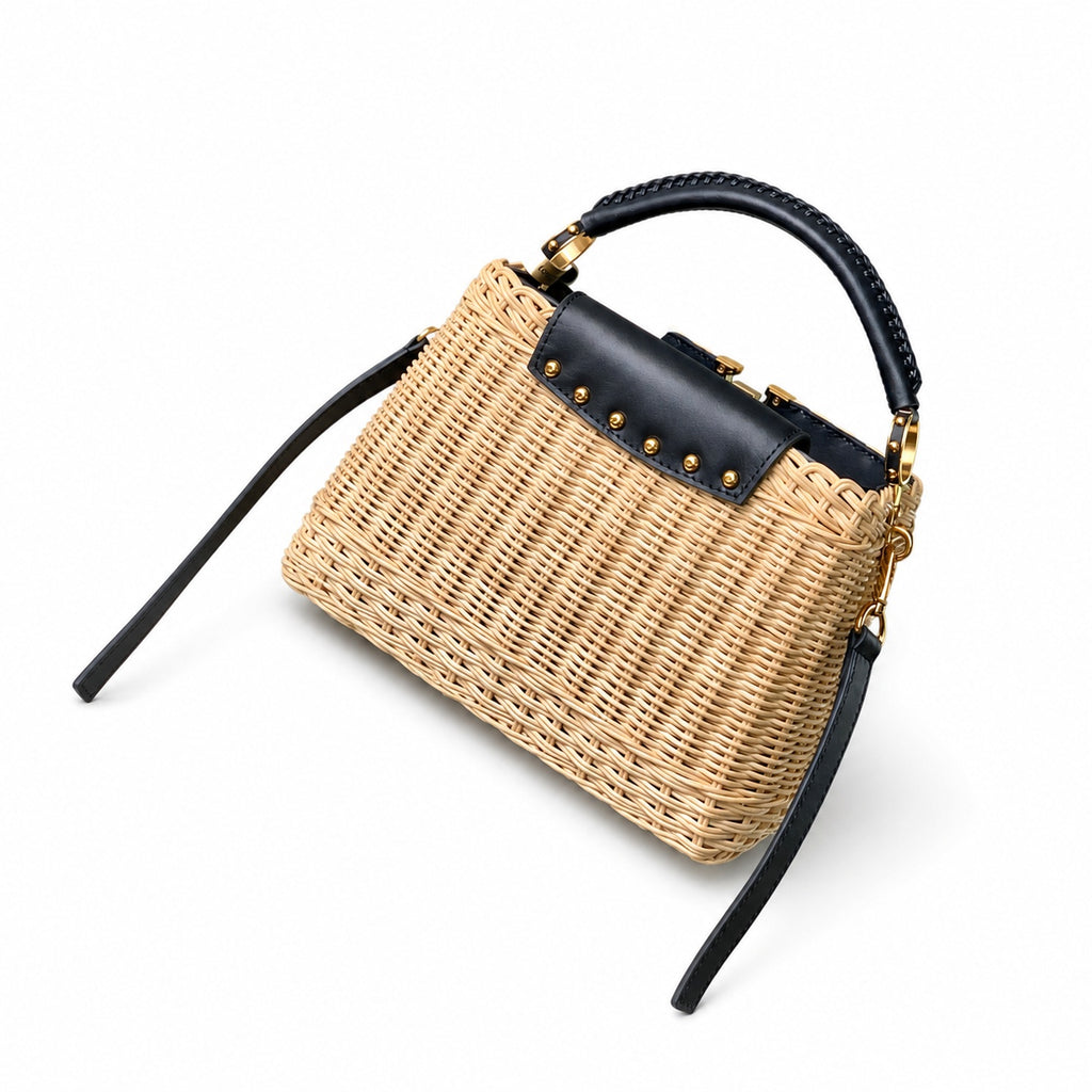 Louis Vuitton Capucines Small Blue Handbag