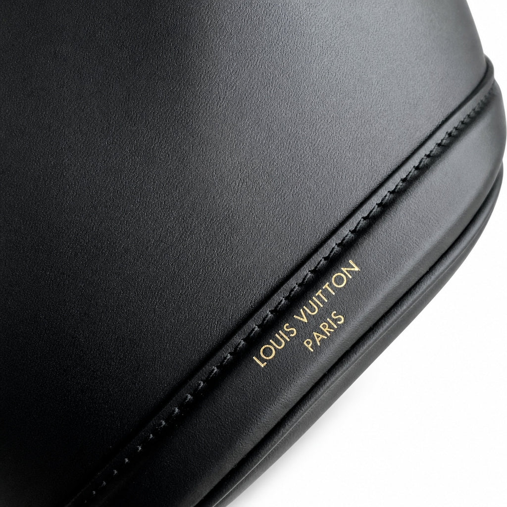 Louis Vuitton Mini Velvet Leather Black Gold Silver Handbag