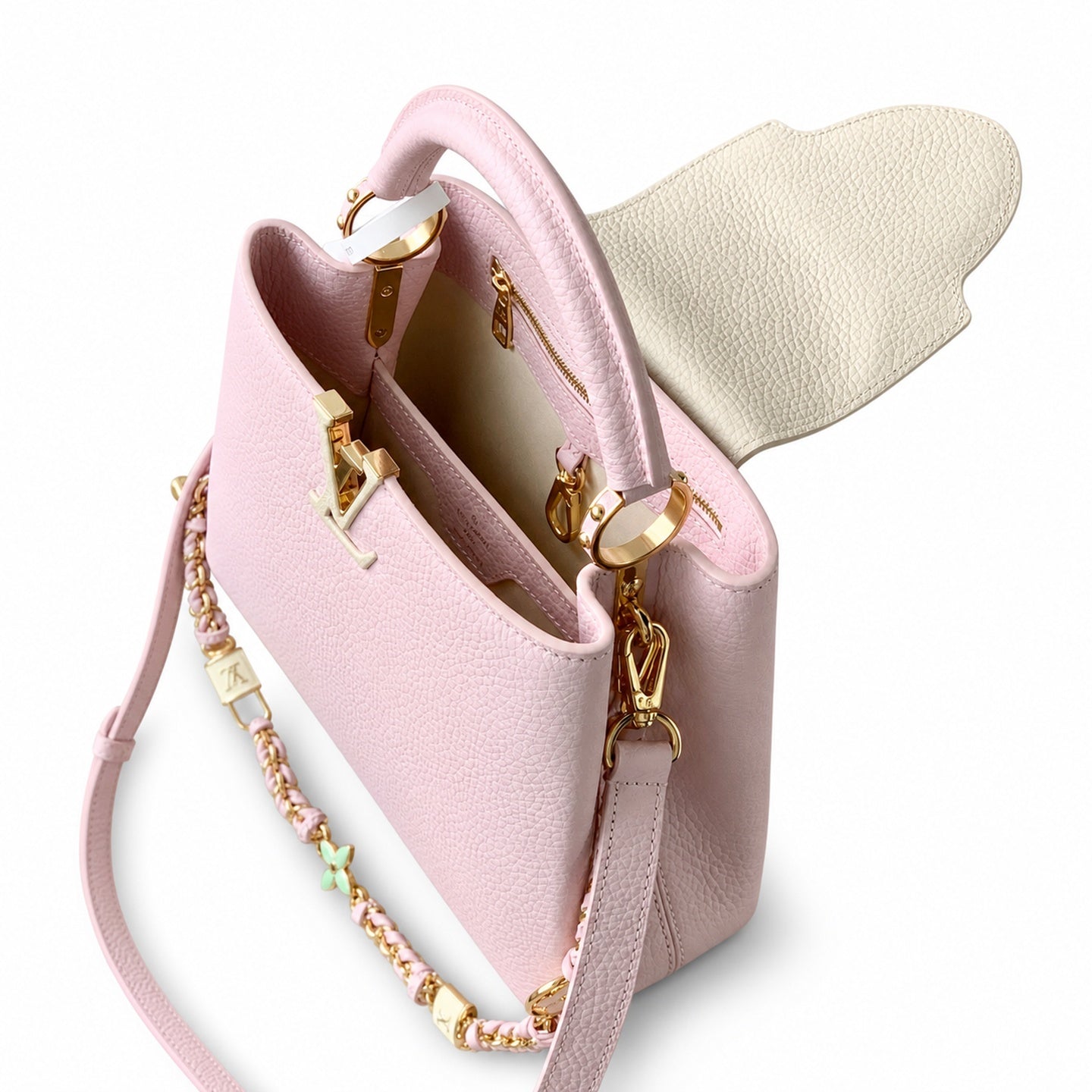 Louis Vuitton Capucines Small Leather Pink Handbag