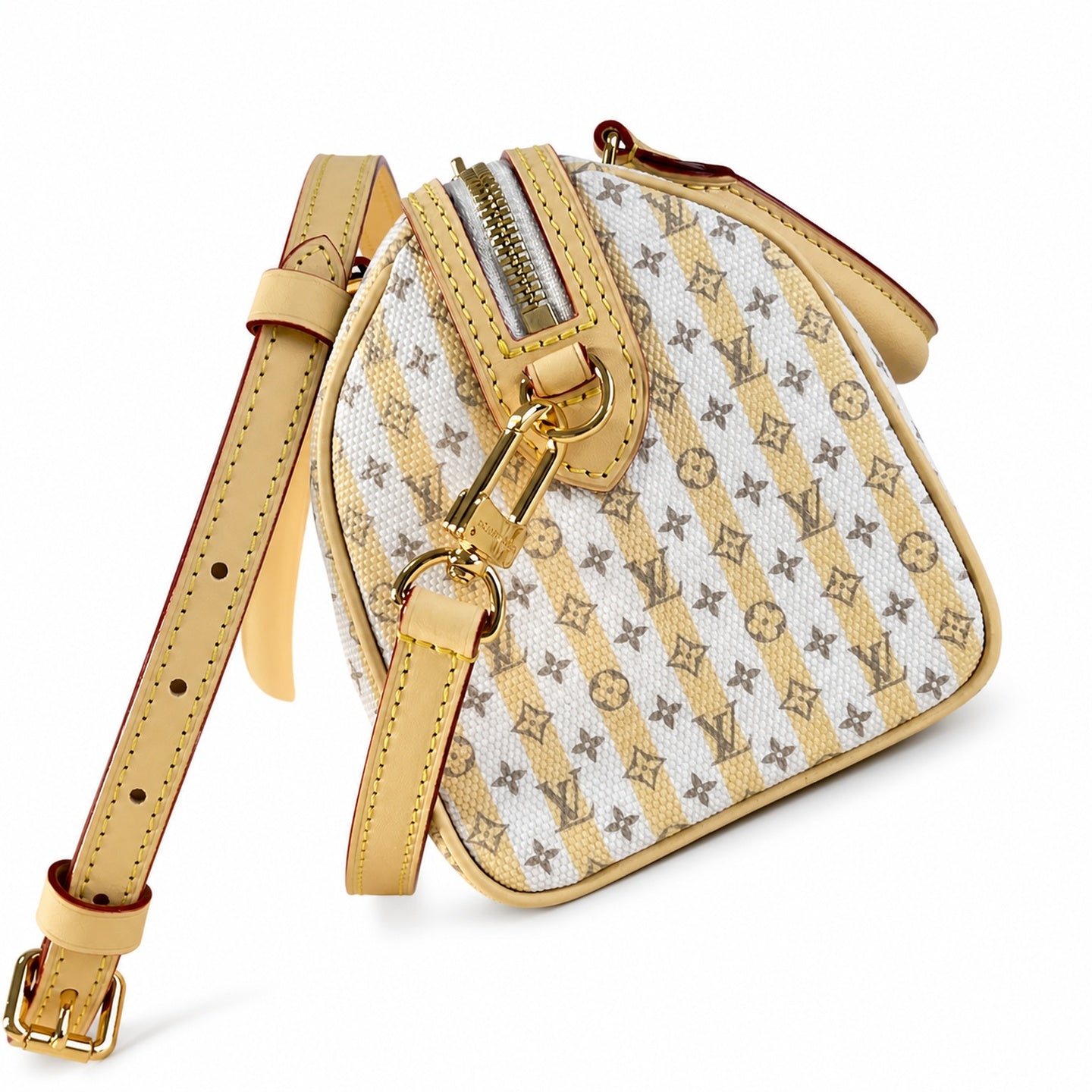 Louis Vuitton Speedy Bandouliere Mini Canvas Leather Handbag