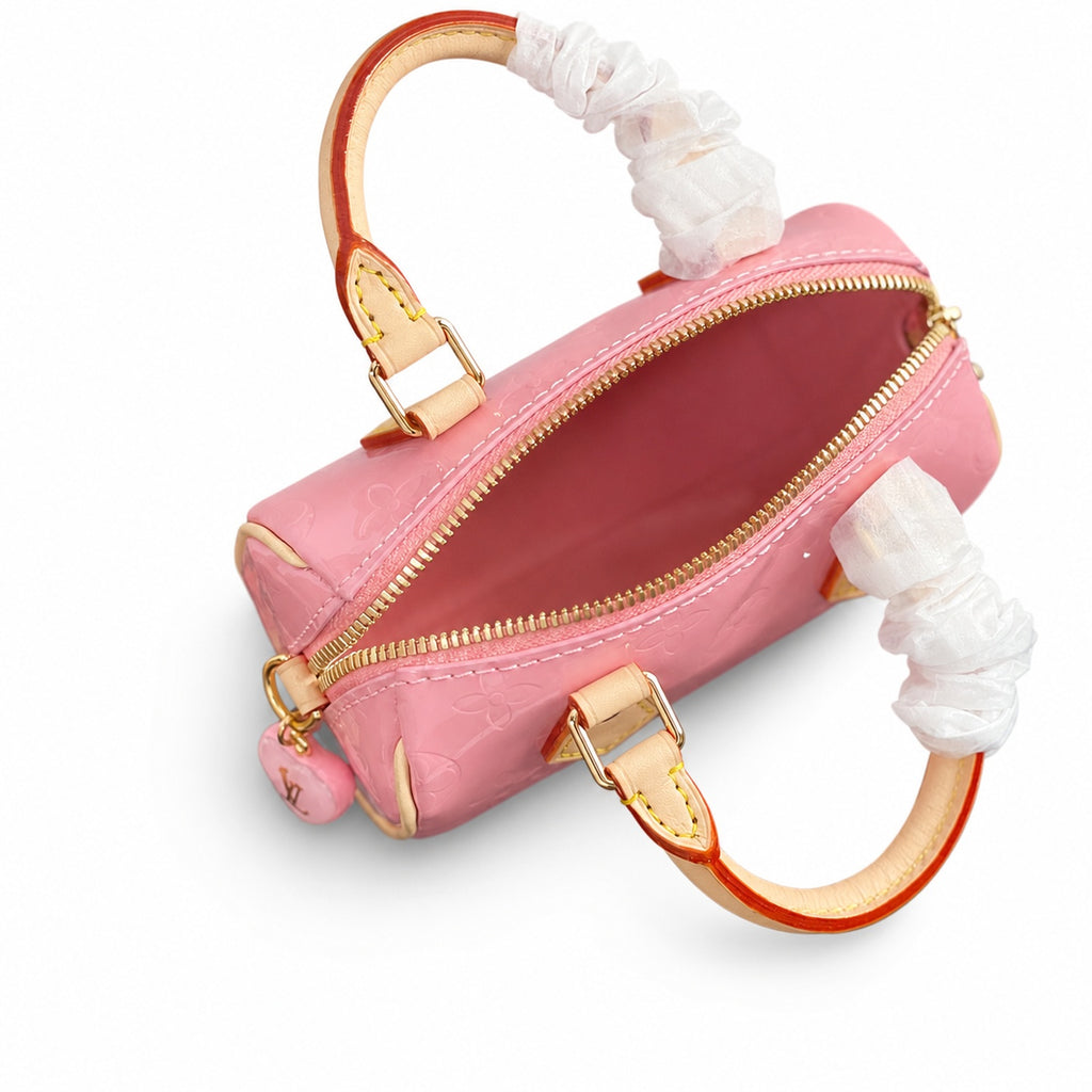 Louis Vuitton Speedy Leather Pink Handbag