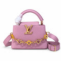 Louis Vuitton Capucines Mini Leather Purple Handbag