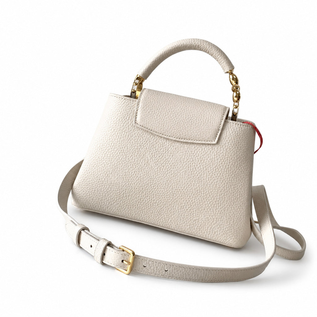 Louis Vuitton Capucines Leather White Handbag