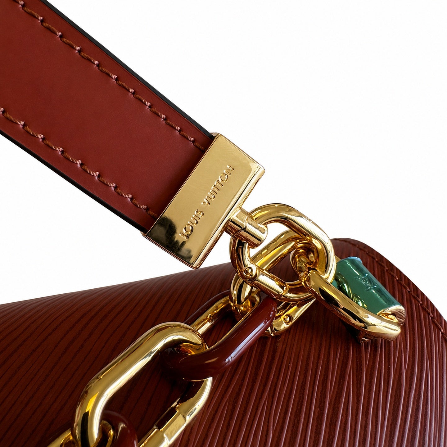 Louis Vuitton Twist Leather Gold Handbag