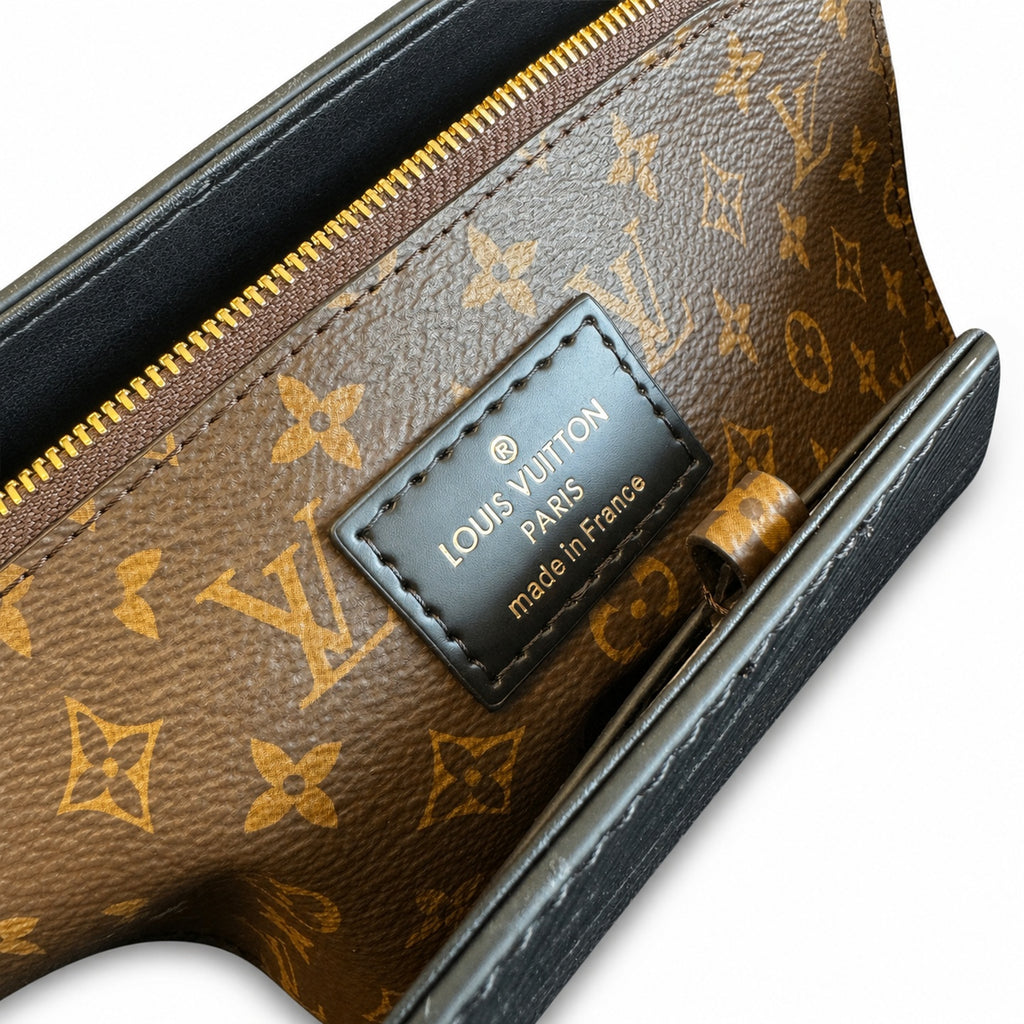 Louis Vuitton Twist Leather Black Gold Handbag
