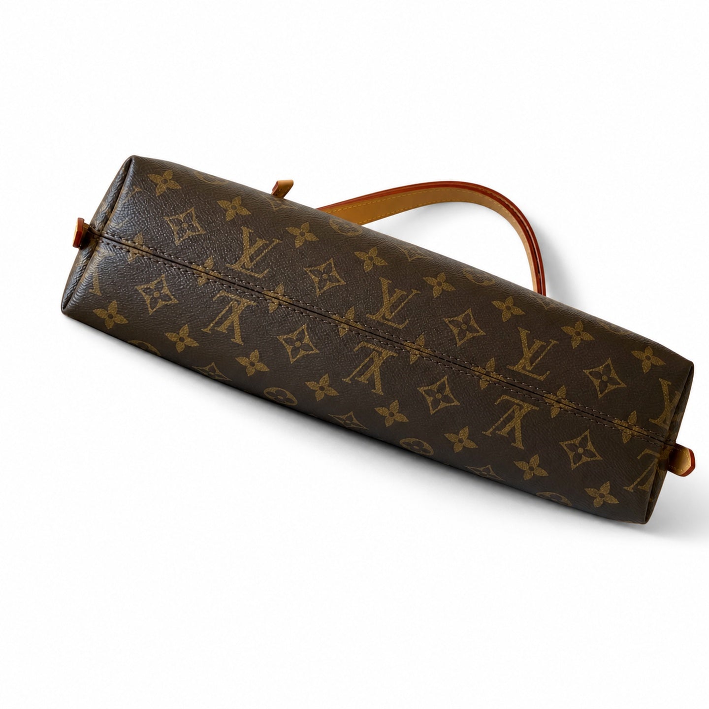 Louis Vuitton CarryAll Large Canvas Leather White Gold Handbag