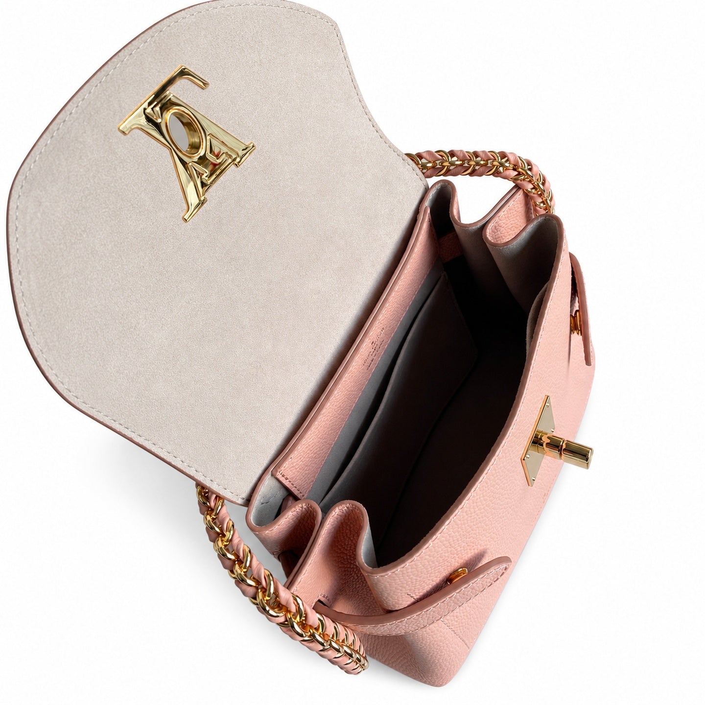 Louis Vuitton LockMe Mini Leather Pink Handbag