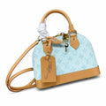 Louis Vuitton Alma Canvas Leather White Blue Handbag