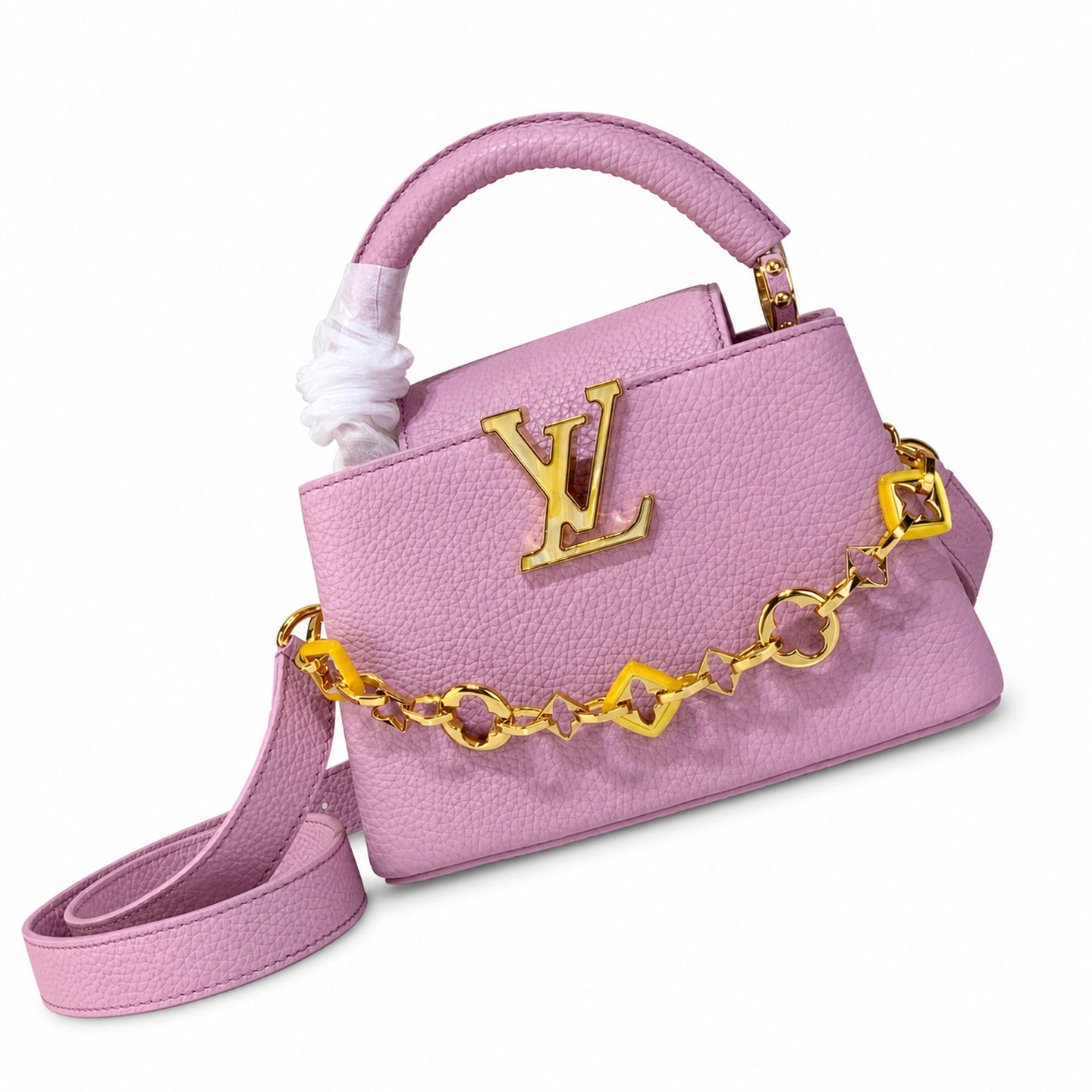 Louis Vuitton Capucines Mini Leather Purple Handbag