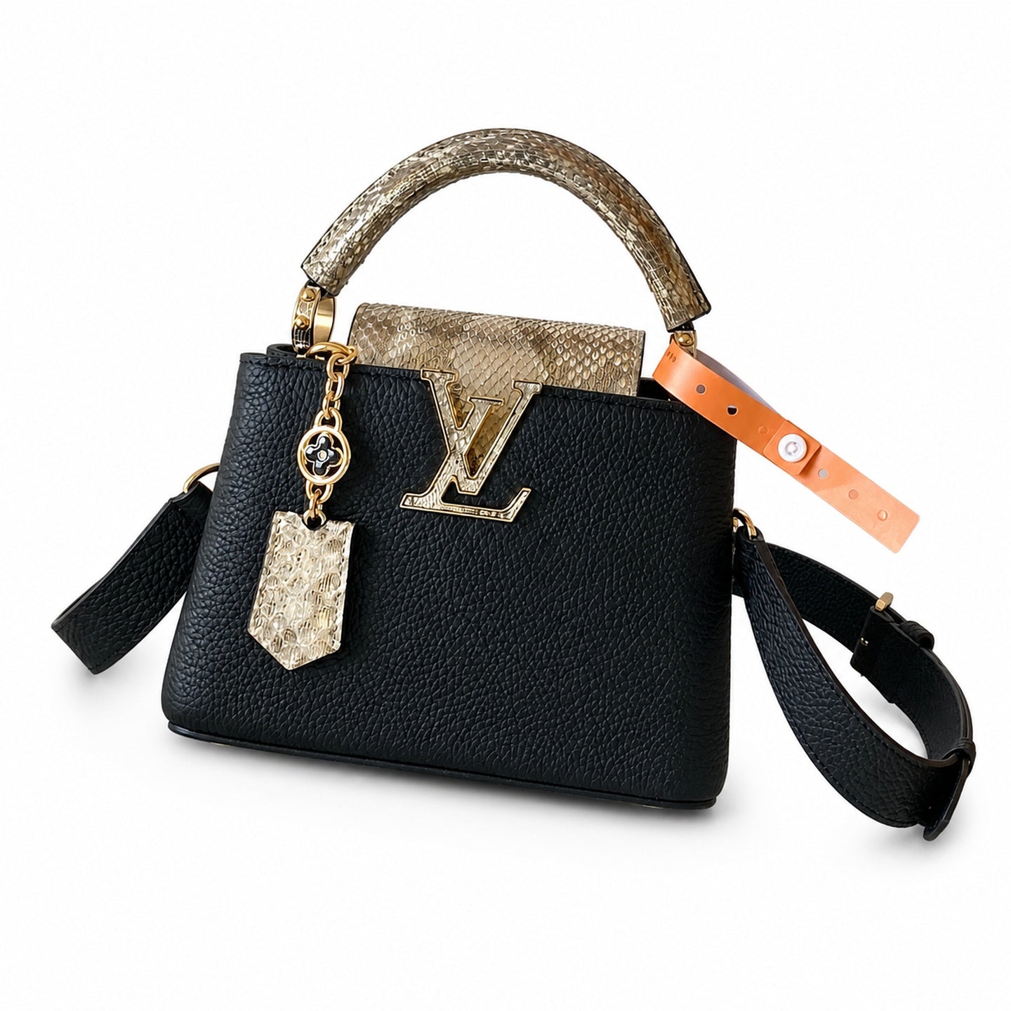 Louis Vuitton Mini Snakeskin Leather Handbag