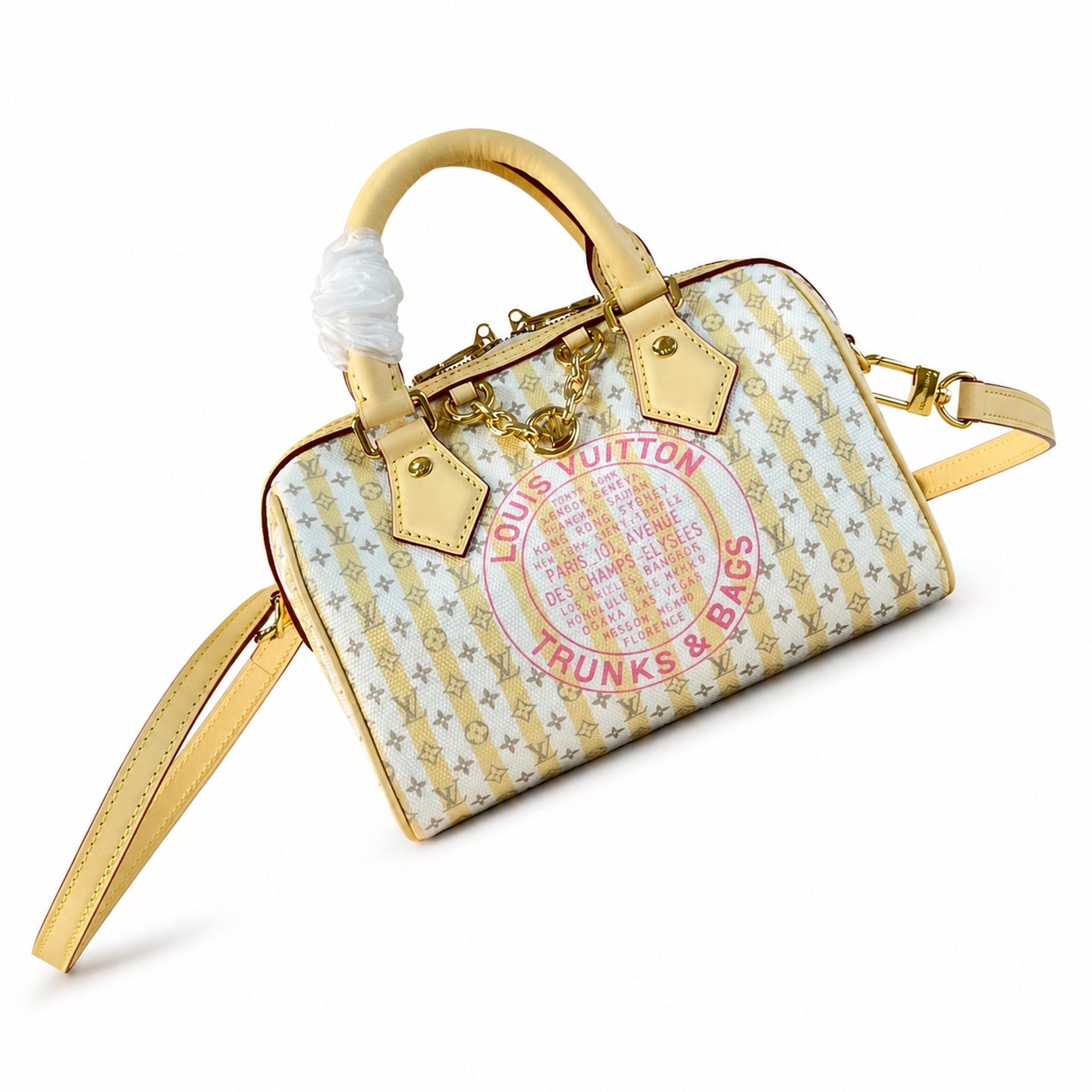 Louis Vuitton Speedy Bandouliere Mini Canvas Leather Handbag