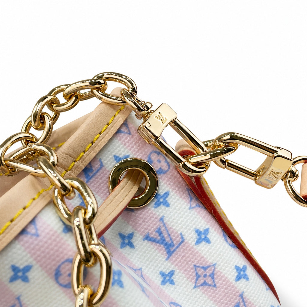 Louis Vuitton Noe Canvas Leather Pink Handbag