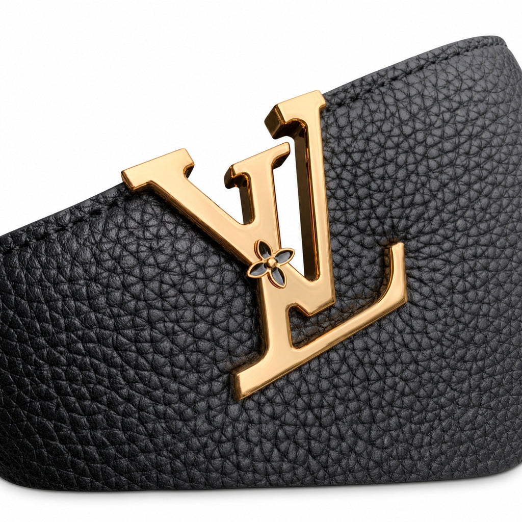 Louis Vuitton Capucines Mini Leather Black Gold Handbag
