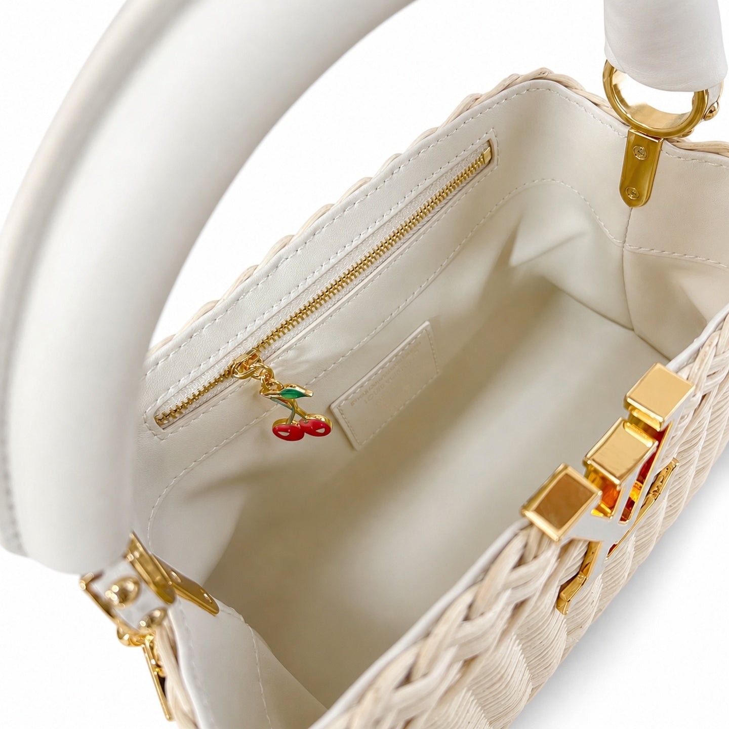 Louis Vuitton Capucines Takashi Murakami Mini White Handbag
