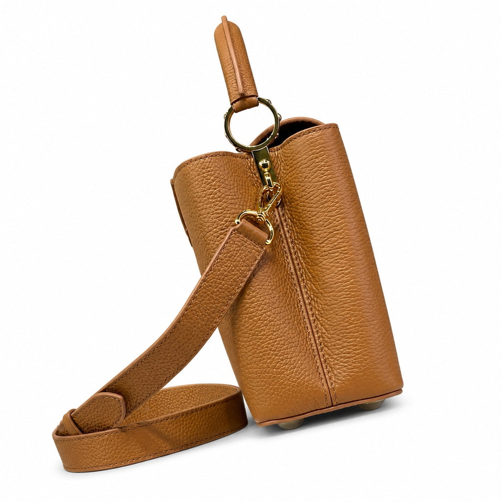 Louis Vuitton Capucines Leather Brown Handbag