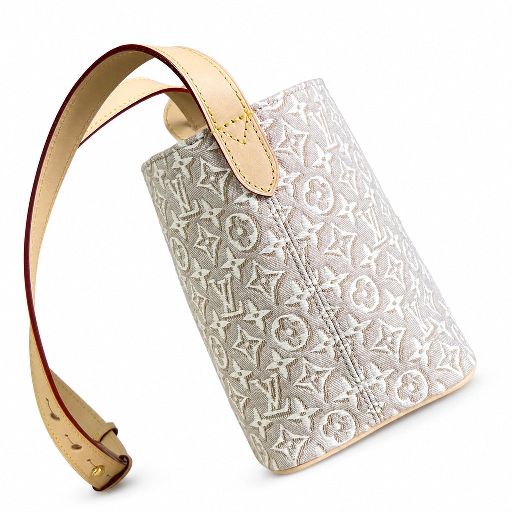 Louis Vuitton All In Embroidered Cotton Canvas Jacquard Leather Handbag