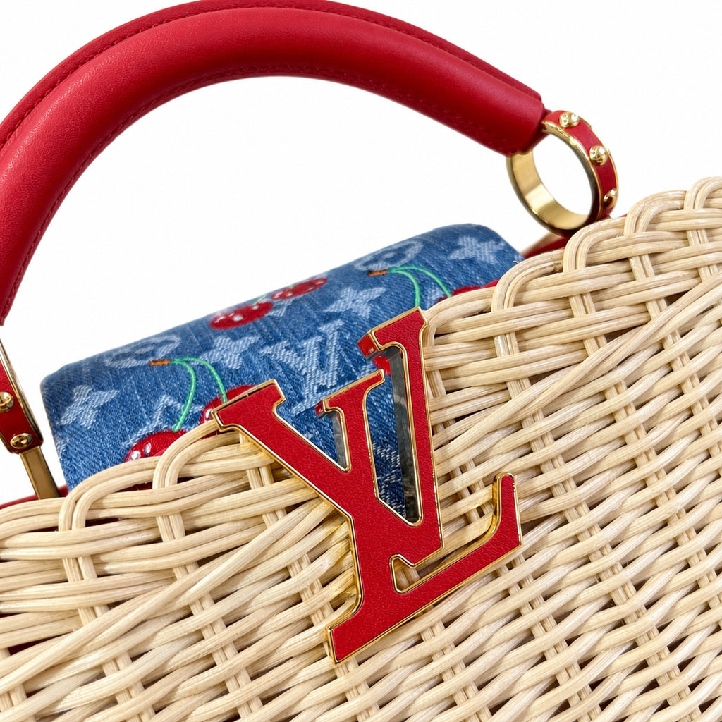Louis Vuitton Capucines Takashi Murakami Small Red Handbag