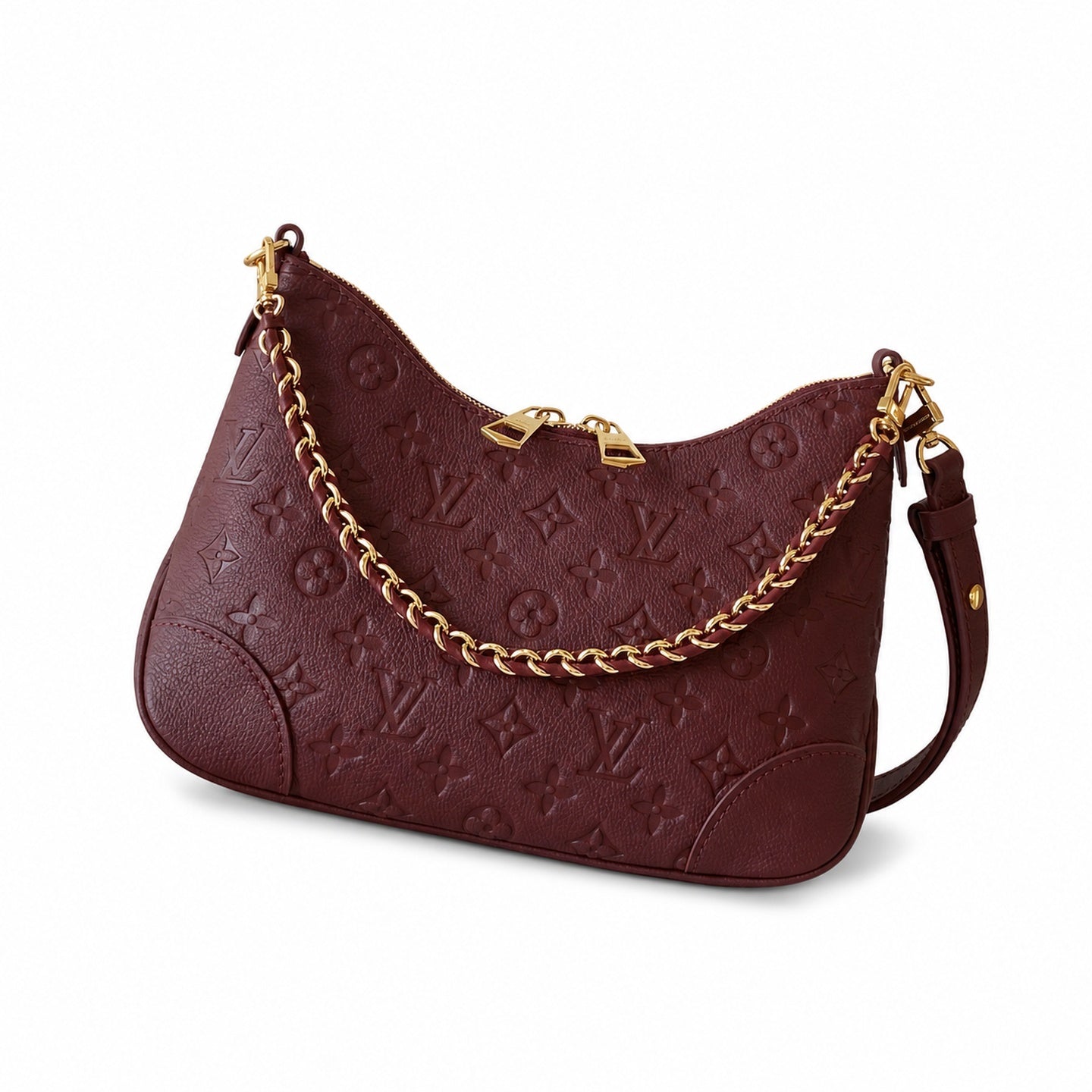Louis Vuitton Boulogne Leather Black Gray Handbag