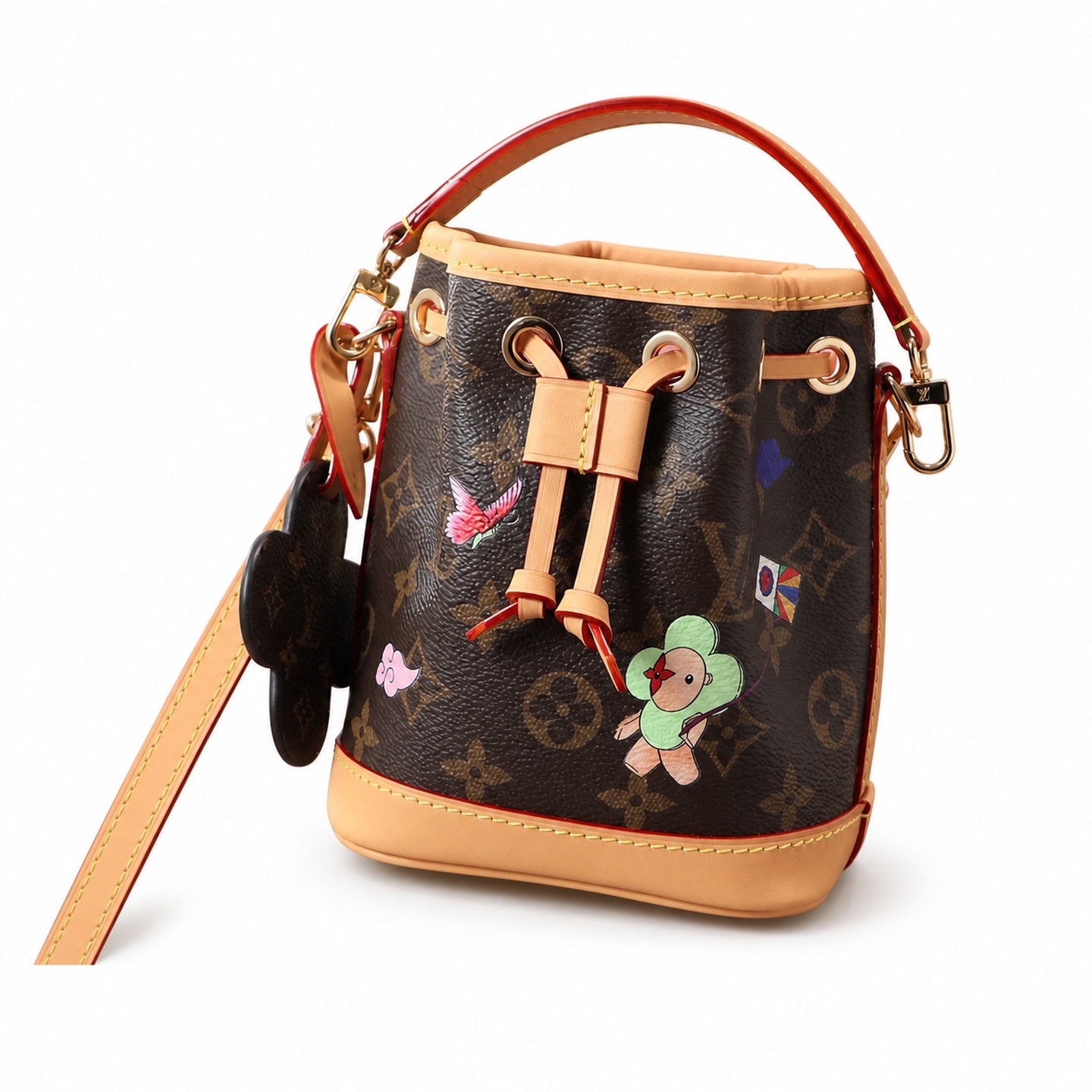 Louis Vuitton Noe Canvas Leather Handbag
