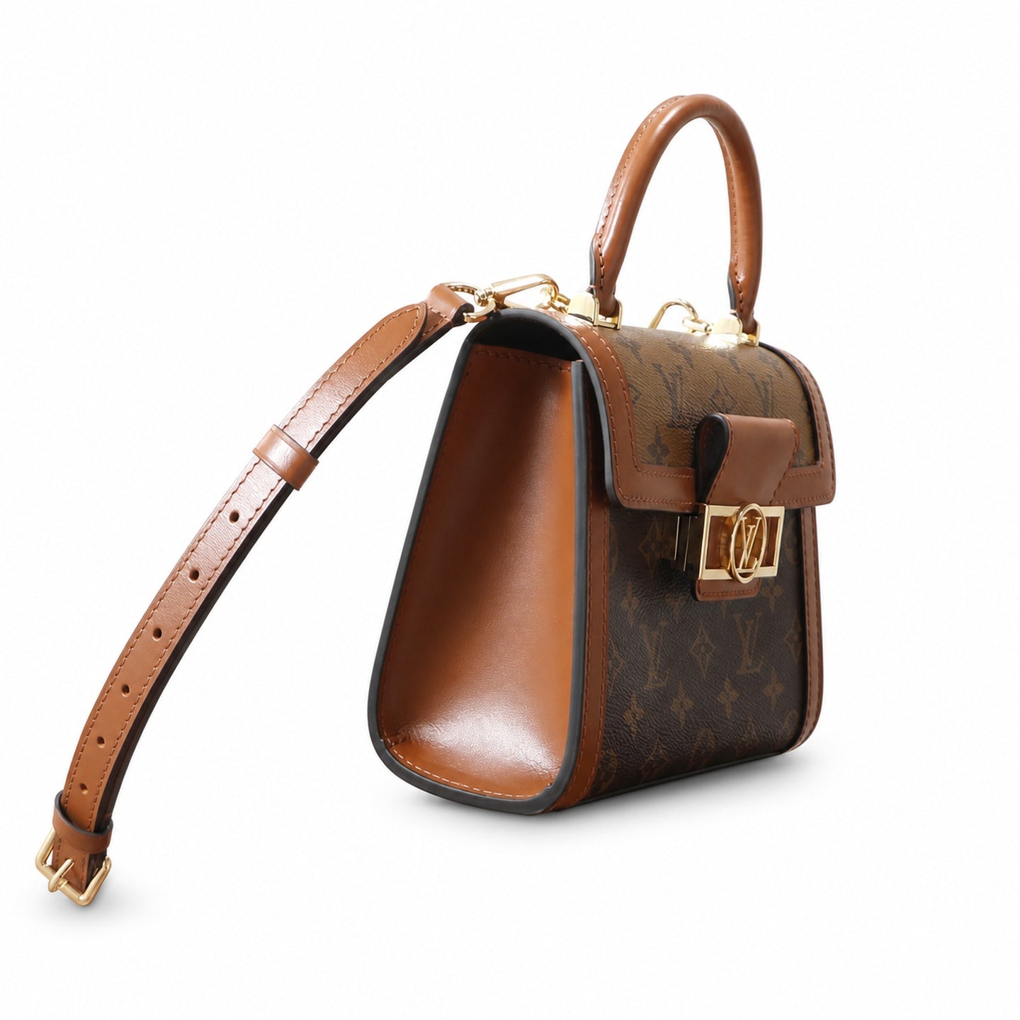 Louis Vuitton Dauphine Canvas Leather Handbag